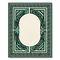Emerald Green Celtic Knot Border Rug