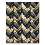 Geometric Mountain Peak Earth Tone Art Rug