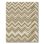 Earthy Tones Chevron Zigzag Stripes Rug