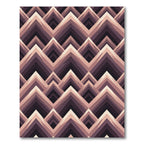 Geometric Mauve Chevron Peak Rug