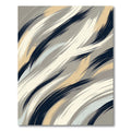 Modern Neutral Abstract Brushstroke Swipe Rug