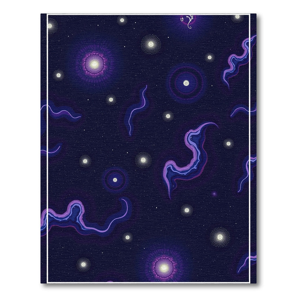 Cosmic Purple Swirl Galaxy Rug