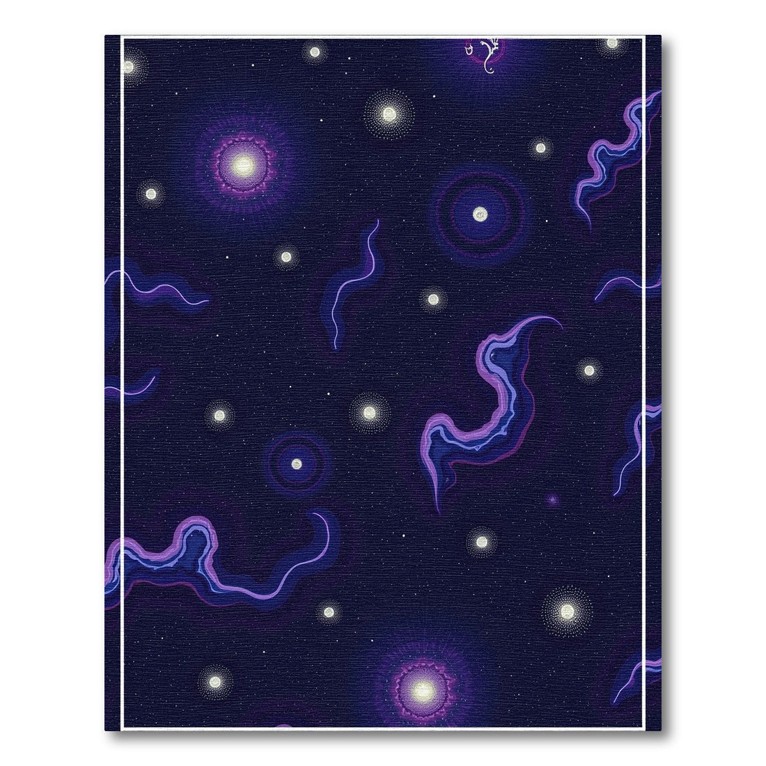 Cosmic Purple Swirl Galaxy Rug
