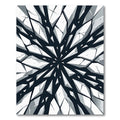 Monochromatic Minimalist Shattered Crystal Abstract Rug