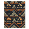 Geometric Aztec Totem Burnt Orange Rug