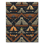 Geometric Aztec Totem Burnt Orange Rug