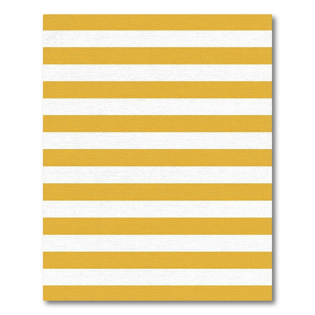 Modern Sunshine Yellow Horizontal Striped Rug