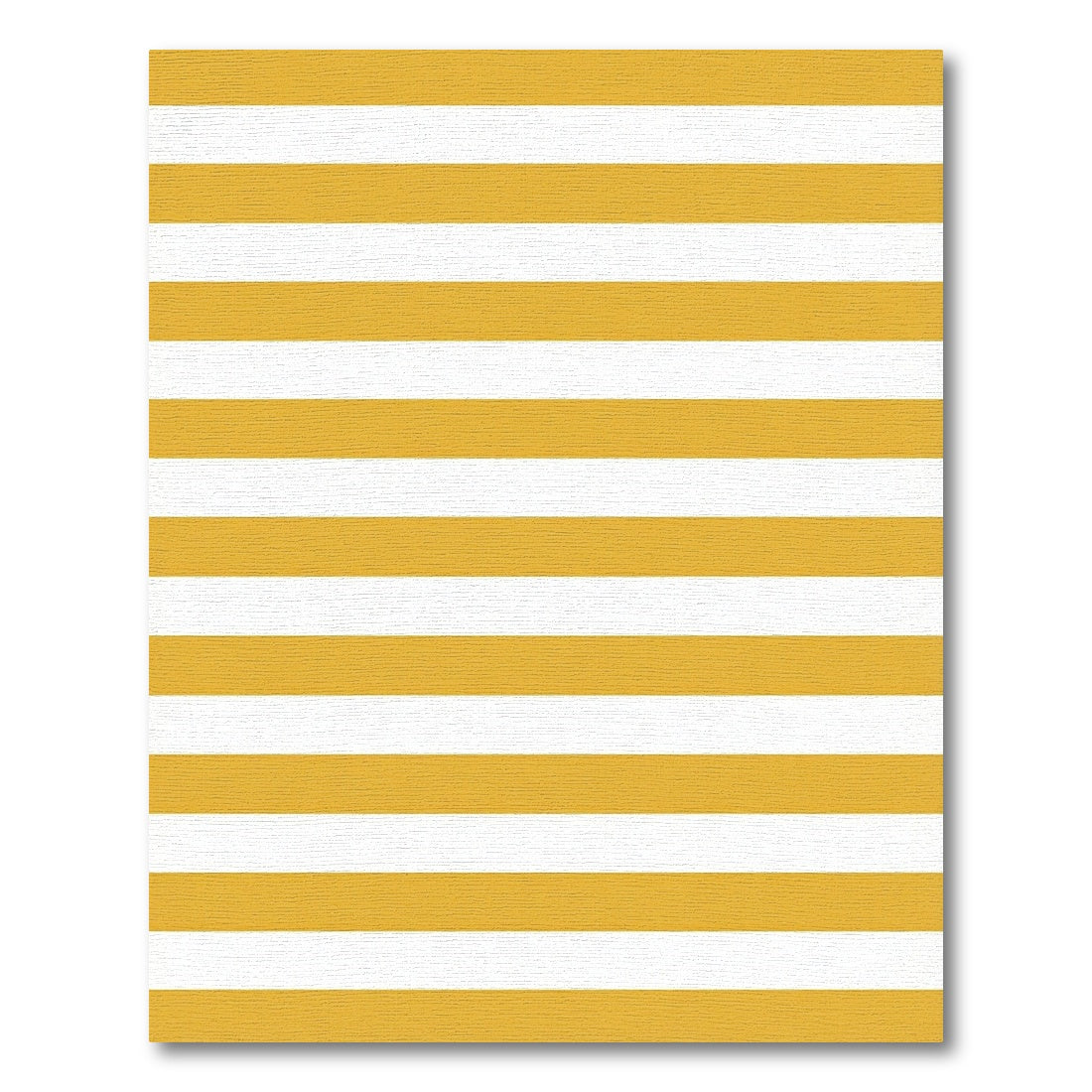 Modern Sunshine Yellow Horizontal Striped Rug