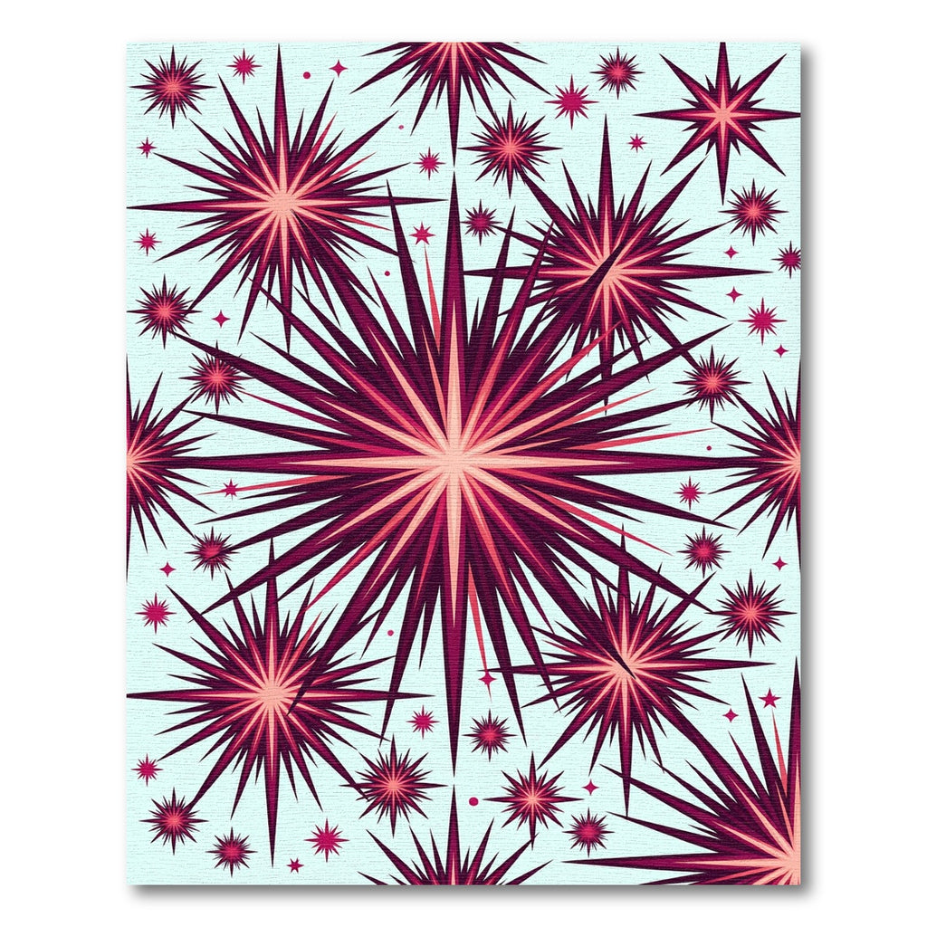 Radiant Pink Starburst Scatter Rug