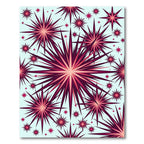 Radiant Pink Starburst Scatter Rug