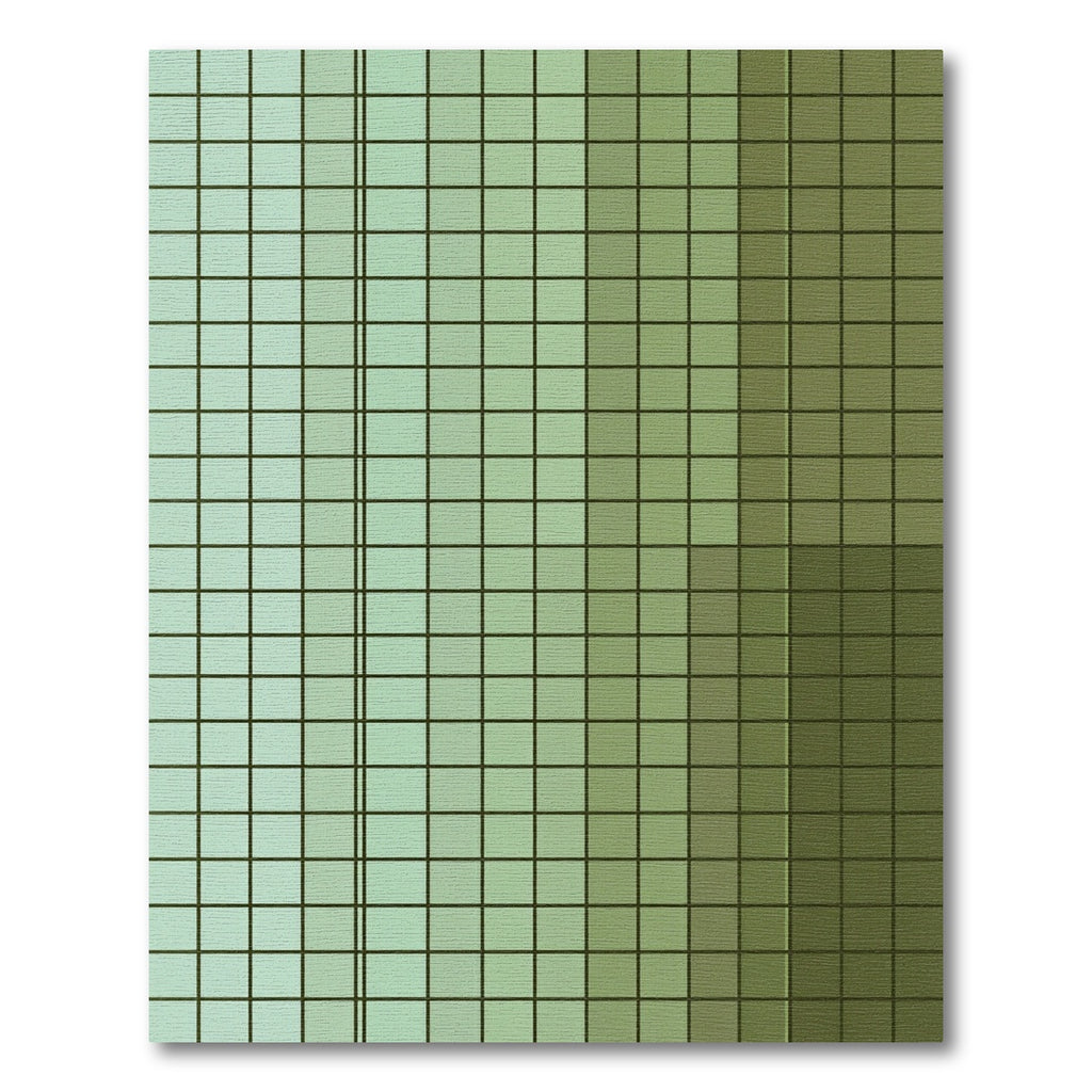 Sage Green Faded Grid Rug