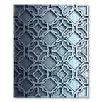 Cool Gray Geometric Lattice Rug