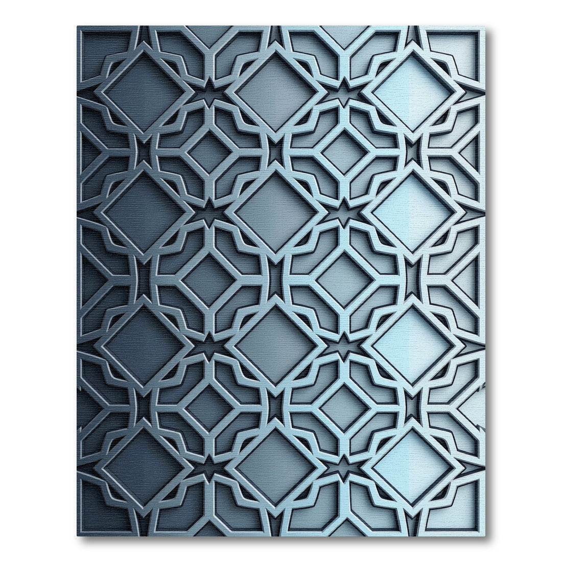 Cool Gray Geometric Lattice Rug