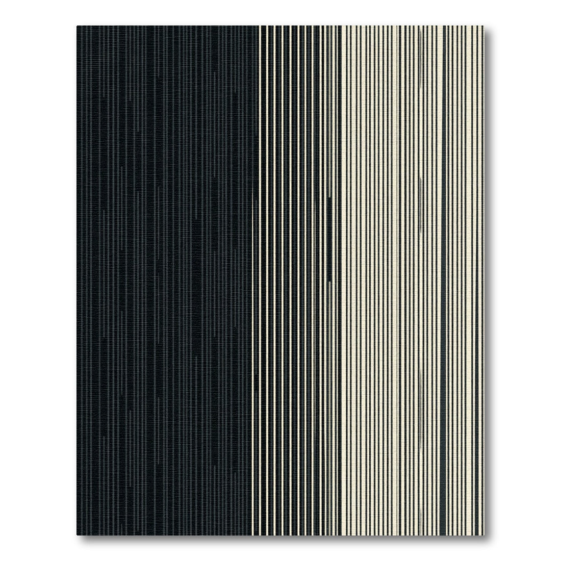 Minimalist Monochrome Vertical Linear Stripe Rug