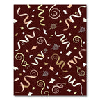 Golden Confetti Swirls And Ribbons Rug