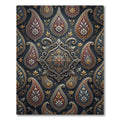 Ornate Crimson Gold Paisley Medallion Rug