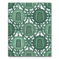Mint Green Interlocking Geometric Archways Rug