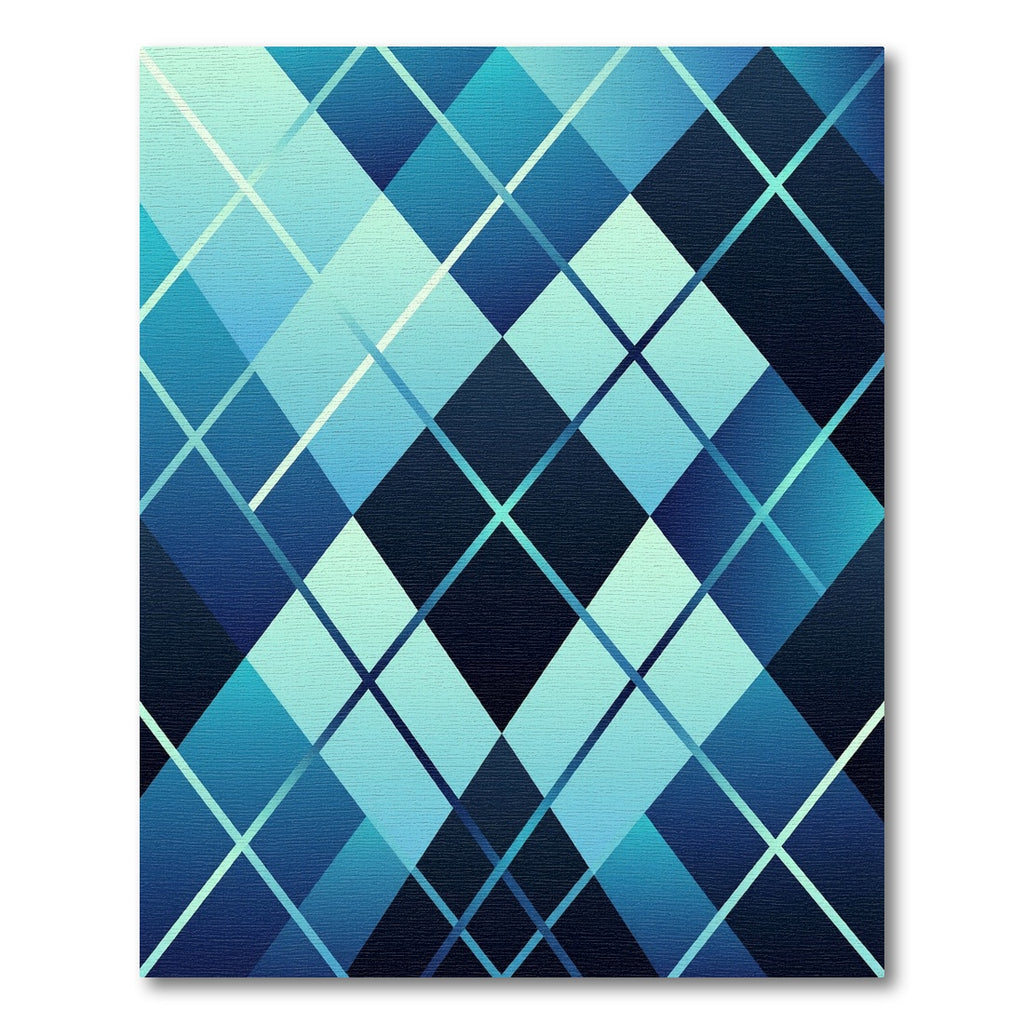 Oceanic Diamond Gradient Geometric Rug