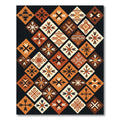 Earthy Terracotta Geometric Diamond Arrow Rug