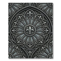 Gothic Charcoal Fleur de Lis Medallion Rug