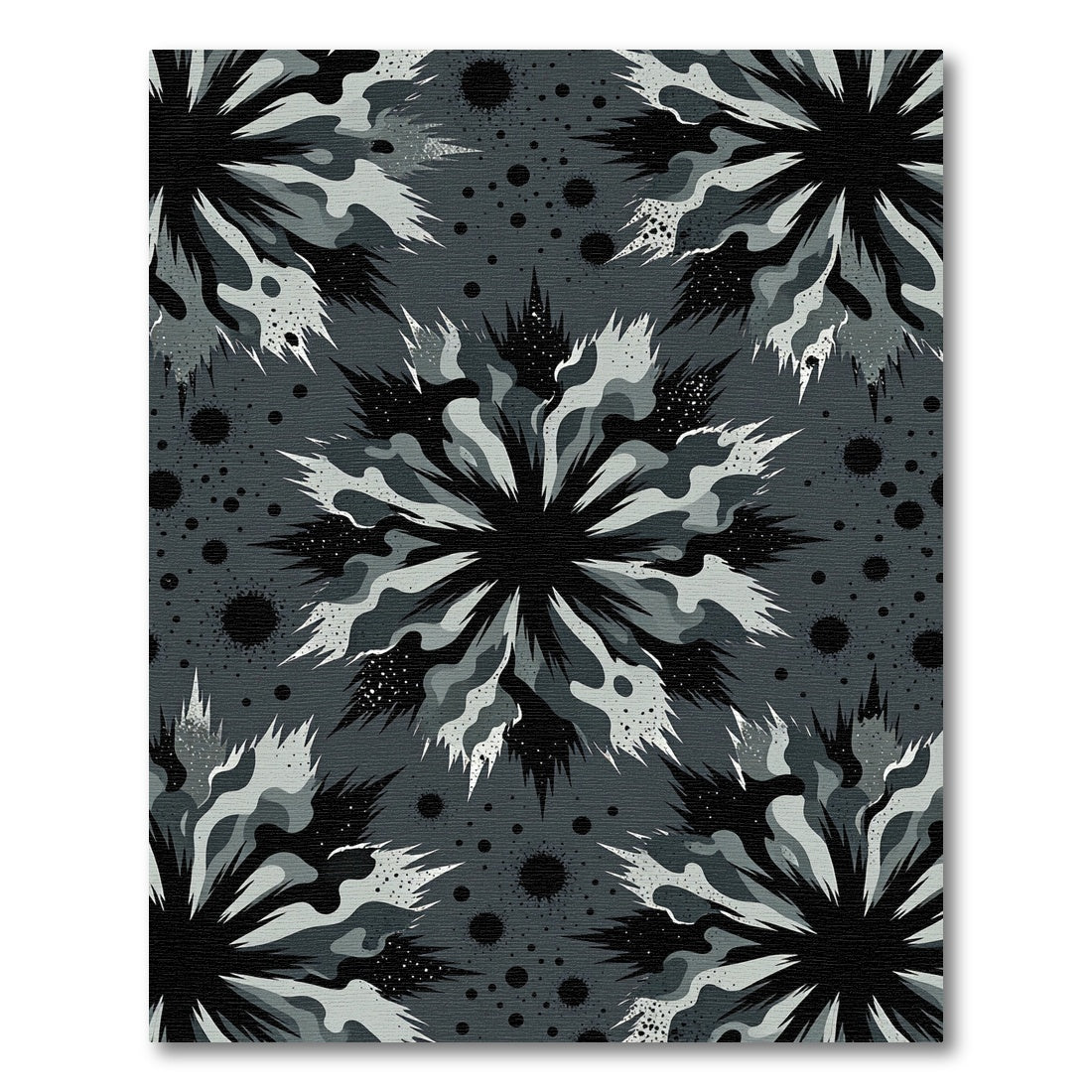 Monochromatic Spiky Floral Tonal Rug
