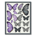Whimsical Lavender Butterfly Specimen Study Rug