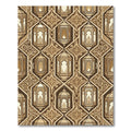Golden Lantern Geometric Arabesque Scroll Rug