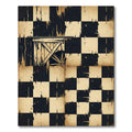 Distressed Checkered Barn Door Accent Rug