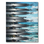 Metallic Coastal Horizon Textured Stripe Rug