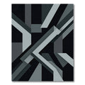 Monochrome Abstract Geometric Intersecting Lines Rug