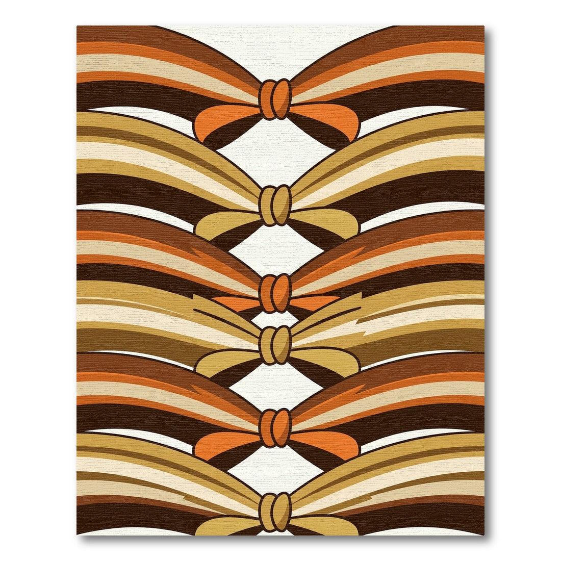 Retro Earth Tone Knotted Ribbon Rug