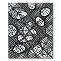 Monochromatic Abstract Geometric Web Grid Rug