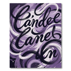 Abstract Swirling Lavender Brush Stroke Art Rug