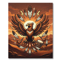 Majestic Golden Eagle Sunset Feather Art Rug