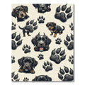 Playful Puppy Paw Cream Accent Rug
