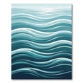 Ocean Blue Abstract Flowing Wave Rug