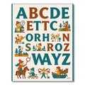 Children's Alphabet Woodland Characters Rug