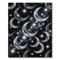 Celestial Crescent Moon Starry Night Rug