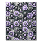 Modern Lavender Hexagonal Geometric Easter Egg Rug