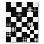 Black and White Plaid Checkerboard Aesthetic Rug
