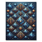 Celestial Totem Diamond Constellation Grid Rug