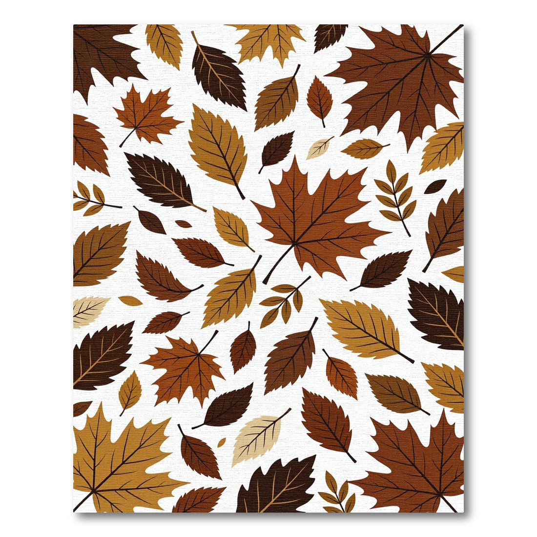 Autumn Leaves Brown And Gold Medley Rug