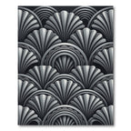 Sophisticated Silver Art Deco Fan Rug