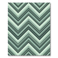 Sage Green Chevron Layered Lines Rug