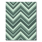 Sage Green Chevron Layered Lines Rug