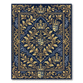 Royal Navy Gold Ornamental Crown Tapestry Rug