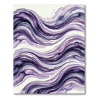 Abstract Fluid Purple Wave Flow Rug