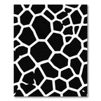 Bold Black and White Giraffe Geo Rug