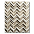 Neutral Beige Chevron Zigzag Loom Rug