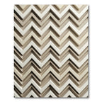 Neutral Beige Chevron Zigzag Loom Rug
